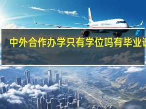 中外合作办学只有学位吗有毕业证吗