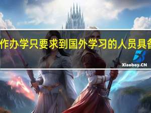 中外合作办学只要求到国外学习的人员具备英语基础吗