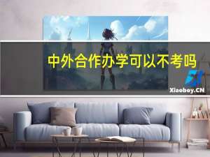 中外合作办学可以不考吗