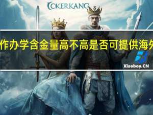 中外合作办学含金量高不高是否可提供海外发展的机会