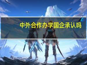 中外合作办学国企承认吗