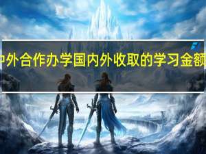 中外合作办学国内外收取的学习金额一致吗