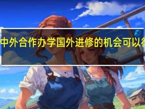 中外合作办学国外进修的机会可以得到吗