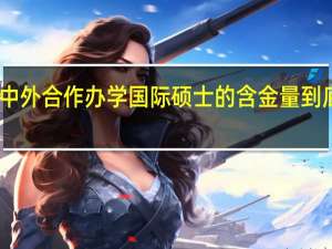 中外合作办学国际硕士的含金量到底如何