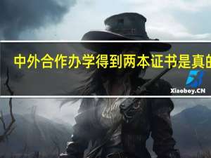 中外合作办学得到两本证书是真的吗