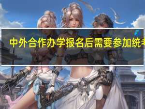 中外合作办学报名后需要参加统考吗