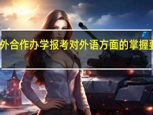 中外合作办学报考对外语方面的掌握要求高吗