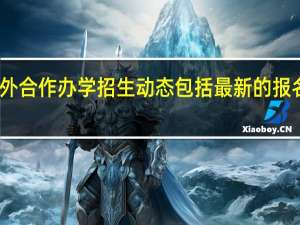 中外合作办学招生动态包括最新的报名要求吗