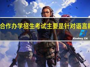 中外合作办学招生考试主要是针对语言能力来考吗