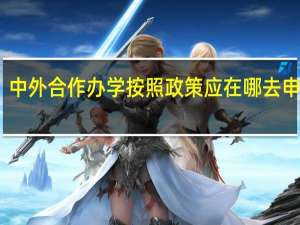 中外合作办学按照政策应在哪去申报吗