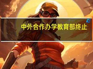 中外合作办学教育部终止