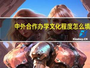 中外合作办学文化程度怎么填