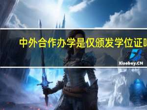 中外合作办学是仅颁发学位证吗