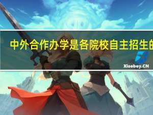 中外合作办学是各院校自主招生的吗