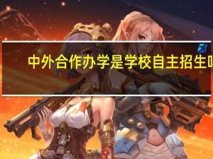 中外合作办学是学校自主招生吗