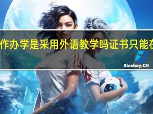 中外合作办学是采用外语教学吗证书只能在国外使用吗