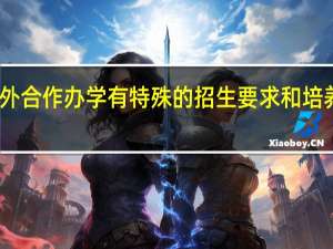 中外合作办学有特殊的招生要求和培养流程吗