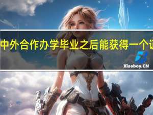 中外合作办学毕业之后能获得一个证书吗