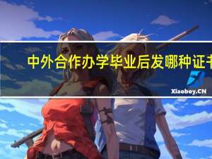 中外合作办学毕业后发哪种证书