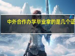 中外合作办学毕业拿的是几个证书