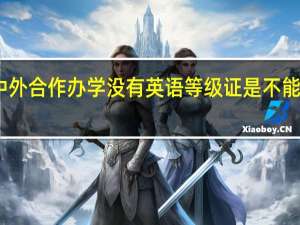 中外合作办学没有英语等级证是不能报考吗