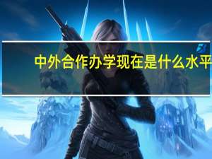 中外合作办学现在是什么水平
