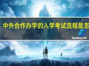中外合作办学的入学考试流程是怎样的