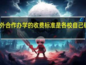 中外合作办学的收费标准是各校自己确定的吗