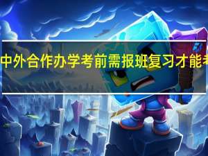 中外合作办学考前需报班复习才能考上吗