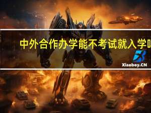 中外合作办学能不考试就入学吗