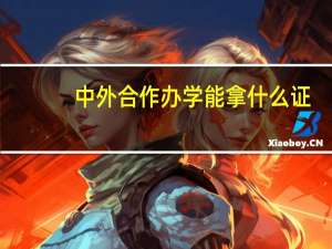 中外合作办学能拿什么证