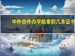 中外合作办学能拿到几本证书