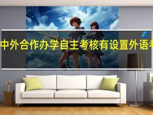 中外合作办学自主考核有设置外语考试吗
