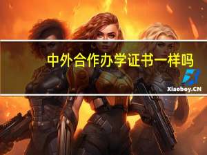 中外合作办学证书一样吗