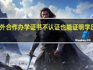 中外合作办学证书不认证也能证明学历提升吗