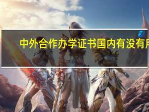中外合作办学证书国内有没有用