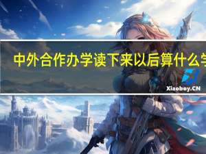 中外合作办学读下来以后算什么学历