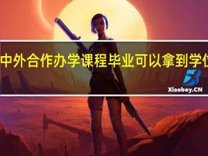 中外合作办学课程毕业可以拿到学位证吗