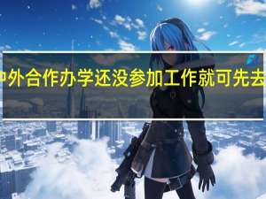 中外合作办学还没参加工作就可先去报读吗