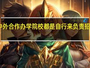 中外合作办学院校都是自行来负责招生的吗