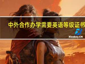 中外合作办学需要英语等级证书吗