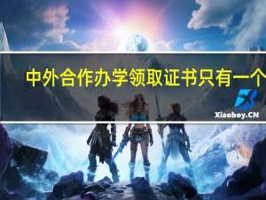 中外合作办学领取证书只有一个吗