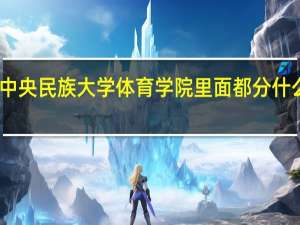 中央民族大学体育学院里面都分什么专业