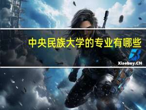 中央民族大学的专业有哪些