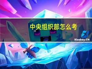 中央组织部怎么考