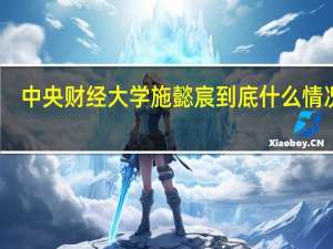 中央财经大学施懿宸 到底什么情况嘞
