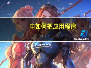 中如何把应用程序