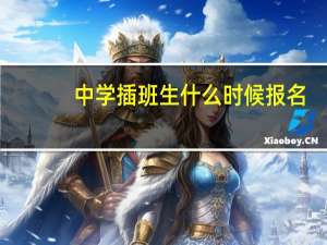 中学插班生什么时候报名
