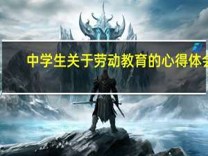 中学生关于劳动教育的心得体会