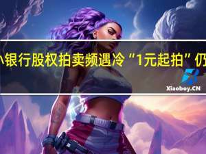 中小银行股权拍卖频遇冷“1元起拍”仍难觅买家